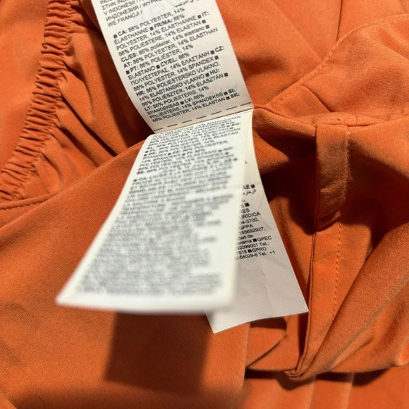 ATHLETA Sz L Arrival Wide Straps Crossed Back Side Slit Stretchy Maxi Dress - Picture 12 of 13